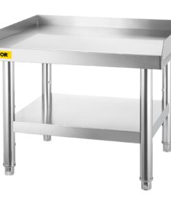 VEVOR Heavy-Duty Stainless Steel Grill Stand Table with Adjustable Shelf