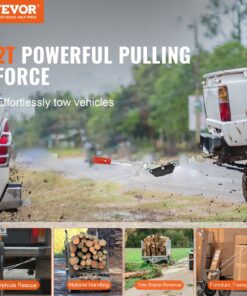 409 lbs) Heavy Duty Ratchet Power Puller with 3.66 m (12 ft) Steel Cable