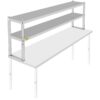 VEVOR Adjustable Double Tier Stainless Steel Overshelf