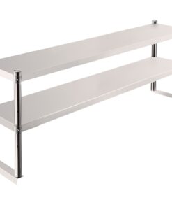VEVOR 152 cm (60 in) Adjustable Double Tier Stainless Steel Overshelf