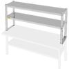 Adjustable Double Tier Stainless Steel Overshelf for Kitchen and Workbench