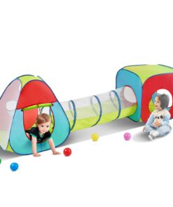 VEVOR 3-in-1 Kids Play Tent with 450mm (17.7'') Tunnel