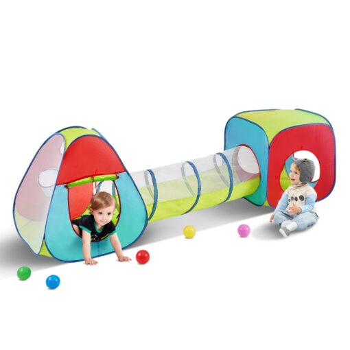 VEVOR 3 in 1 Kids Play Tent with 450mm 177 Tunnel