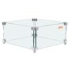 VEVOR Tempered Glass Wind Guard for Square Fire Pits