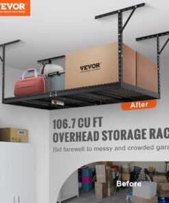 Adjustable 122x244 cm (48x96 inch) Ceiling Rack