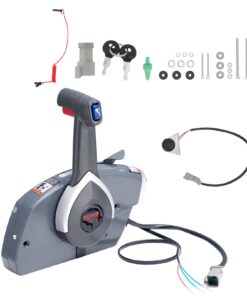 VEVOR Side-Mounted Outboard Throttle Remote Control Box with 5m (16.6 ft) Cable for Evinrude Johnson
