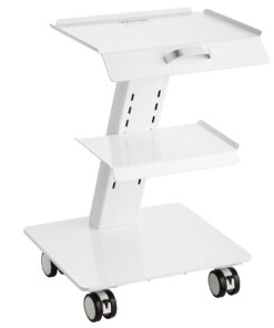 VEVOR 3-Tier Stainless Steel Lab Trolley with Swivel Wheels