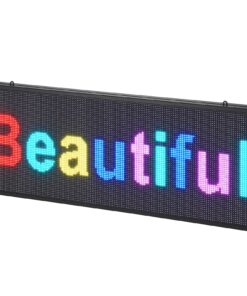 VEVOR 99x35cm (39x14in) Programmable LED Sign Display Board P10 Full Color for Outdoor Use
