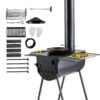 VEVOR Portable Alloy Steel Wood Stove with 3