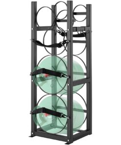 VEVOR Carbon Steel Refrigerant Tank Rack for 2 x 13.6 kg (30 lbs) and 3 Small Cylinders