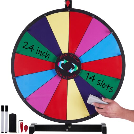 VEVOR 61 cm 24 inch Tabletop Spinning Prize Wheel