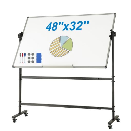 VEVOR 48x32 Inch 122x81 cm Double Sided Magnetic Mobile Whiteboard