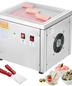 VEVOR Stainless Steel Fried Ice Cream Roll Machine with Rapid Cooling