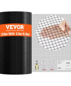 VEVOR Galvanized Hardware Cloth 24in x 100ft (61cm x 30.48m) - 19 Gauge Vinyl Coated Wire Mesh for Chicken Coop