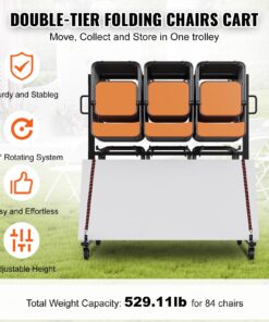 Mobile Stackable Chair Dolly for 84 Chairs