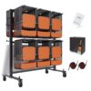 VEVOR Double Layer Folding Chair Cart with 4 Casters and Cover