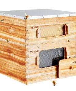 VEVOR 20 Frame Cedar Wood Beehive Kit with Beeswax Coating