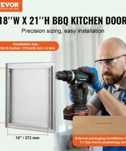 Реверсивная Наружная Кухонная Дверь с Утопленной Ручкой