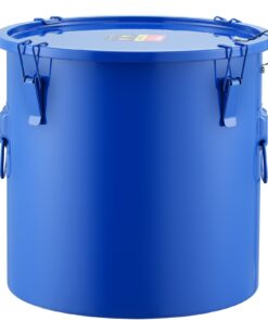 VEVOR 8 Gallon (30 Liter) Fryer Grease Bucket - Heavy-Duty Carbon Steel Oil Disposal Caddy with Rust-Proof Coating