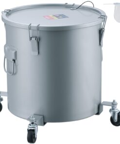 VEVOR 10 Gallon (37.8 Liters) Fryer Grease Bucket with Caster Base