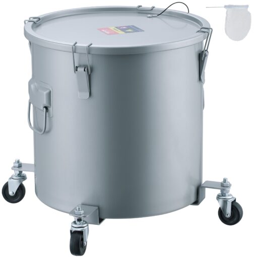 VEVOR 10 Gallon 378 Liters Fryer Grease Bucket with Caster Base