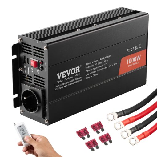 VEVOR 1000W Pure Sine Wave Power Inverter
