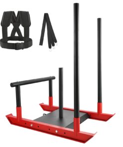 VEVOR Steel Weight Training Sled with Push-Pull Handles and Shoulder Straps