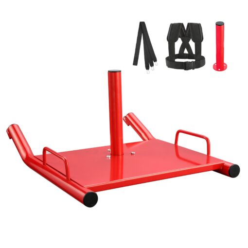 VEVOR Steel Weight Training Pull Sled with 2 Inch 5 cm Support Bars