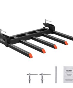 VEVOR Heavy Duty 10mm Steel Clamp-on Debris Forks for 48-Inch (122 cm) Bucket