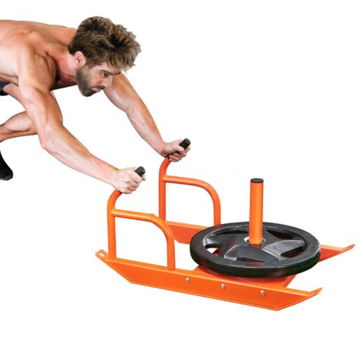 VEVOR Steel Power Sled for Strength Speed Training Includes Handle Shoulder Straps