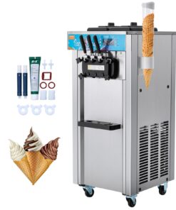 VEVOR komerciālais saldējuma mašīnu ražotājs Soft Serve Ice Cream Machine Maker