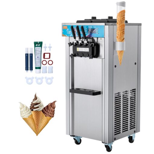 VEVOR komerciālais saldējuma mašīnu ražotājs Soft Serve Ice Cream Machine Maker