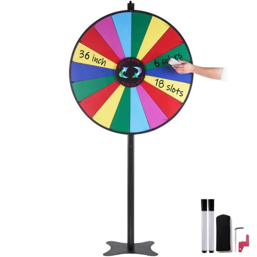 VEVOR 91 cm 36 inch Spinning Prize Wheel with 18 Slots