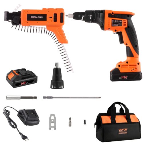 VEVOR 20V Cordless Auto Feed Drywall Screw Gun Kit
