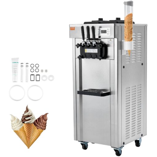 VEVOR komerciālais saldējuma mašīnu ražotājs Soft Serve Ice Cream Machine Maker