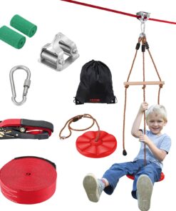 VEVOR 20m (65ft) Zipline Kit for Kids & Adults