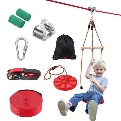 VEVOR 20m 65ft Zipline Kit for Kids Adults