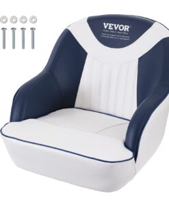 VEVOR Ergonomic Captain Bucket Boat Seat with 49 cm (19.3 in) Backrest