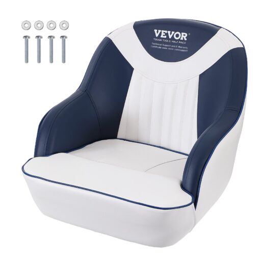 VEVOR Ergonomic Captain Bucket Boat Seat with 49 cm 193 in Backrest