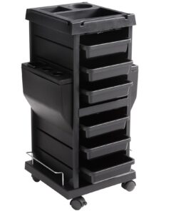 VEVOR Lockable Beauty Salon Trolley Cart with 6 Removable Drawers & Tool Holder