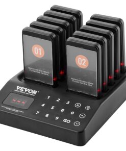 VEVOR Wireless Restaurant Pager System with 10 Coasters