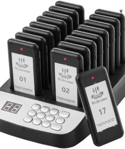 VEVOR Wireless Guest Paging System with 16 Coasters