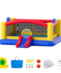 VEVOR Piepūšamais bounce house ar slidkalniņu un pūtēju