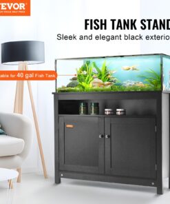 Black MDF Fish and Reptile Tank Stand