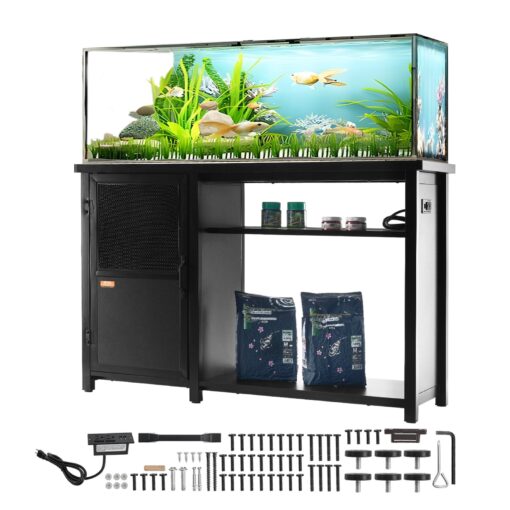 VEVOR 75 Gallon Aquarium Stand with Storage and Power Panel