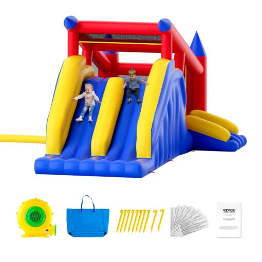 VEVOR Inflatable Bounce House with Blower and Slide