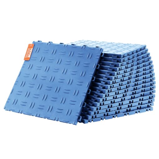 VEVOR 50 Pack Blue Interlocking Garage Floor Tiles