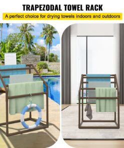 5-Bar Brown PVC Organizer with 8 Clips and Mesh Bag