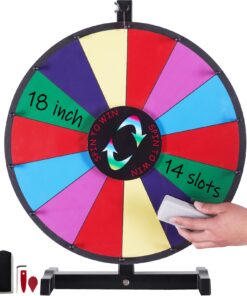 VEVOR 45 cm (18 inch) Tabletop Spinning Prize Wheel