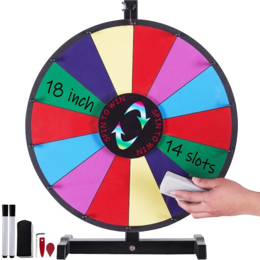 VEVOR 45 cm 18 inch Tabletop Spinning Prize Wheel